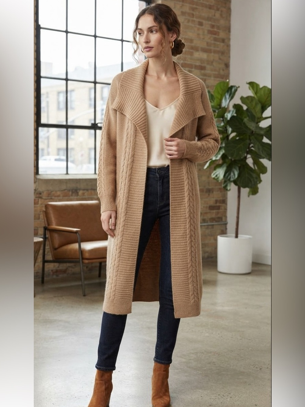 Wool Cardigan Duster